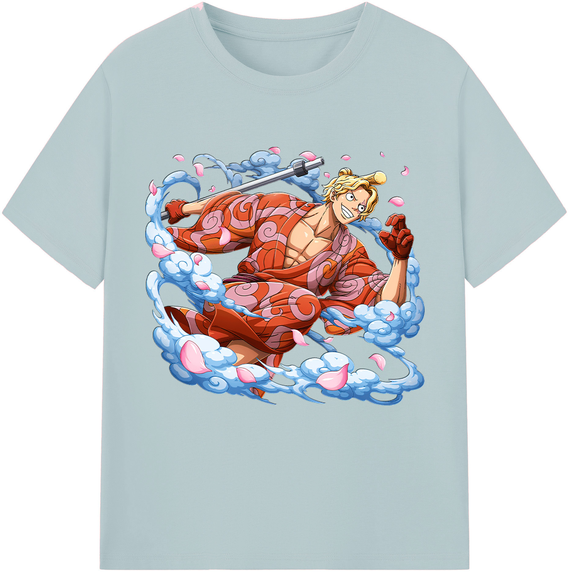 ワンピース サンジ ONE PIECE Sanji 綿100％半袖Tシャツ（フロントプリント）